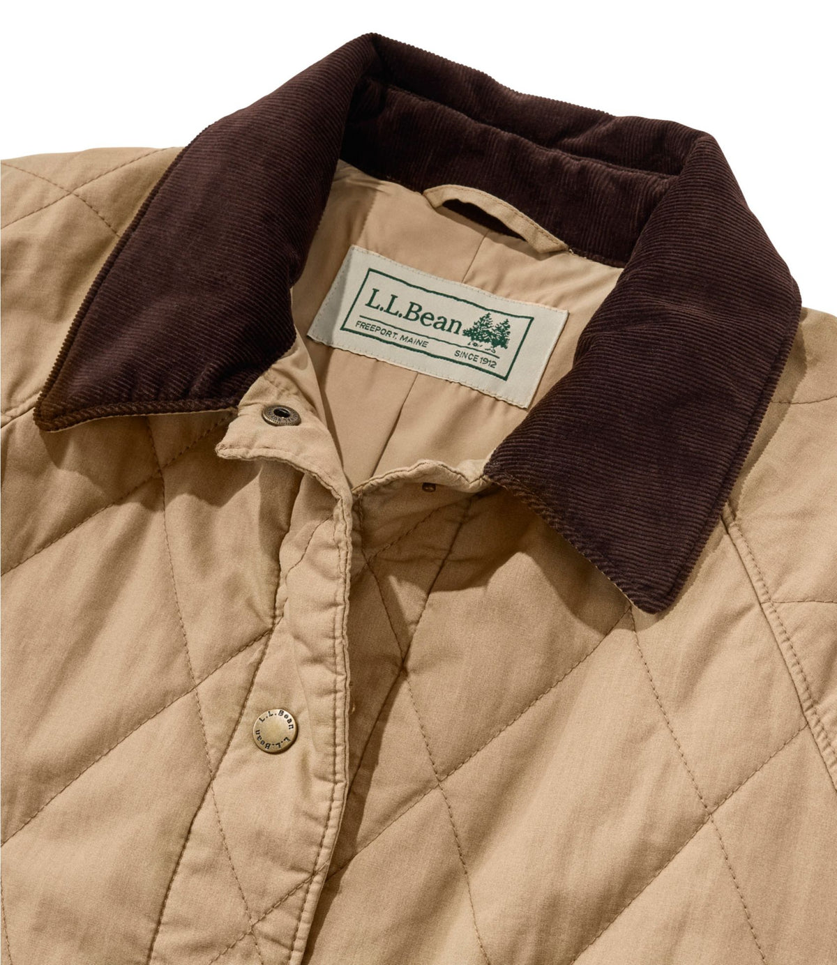 L.L.Bean Women's Insulated Quilted Field Coat Faded Sage