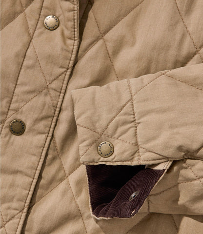 L.L.Bean Women's Insulated Quilted Field Coat Faded Sage