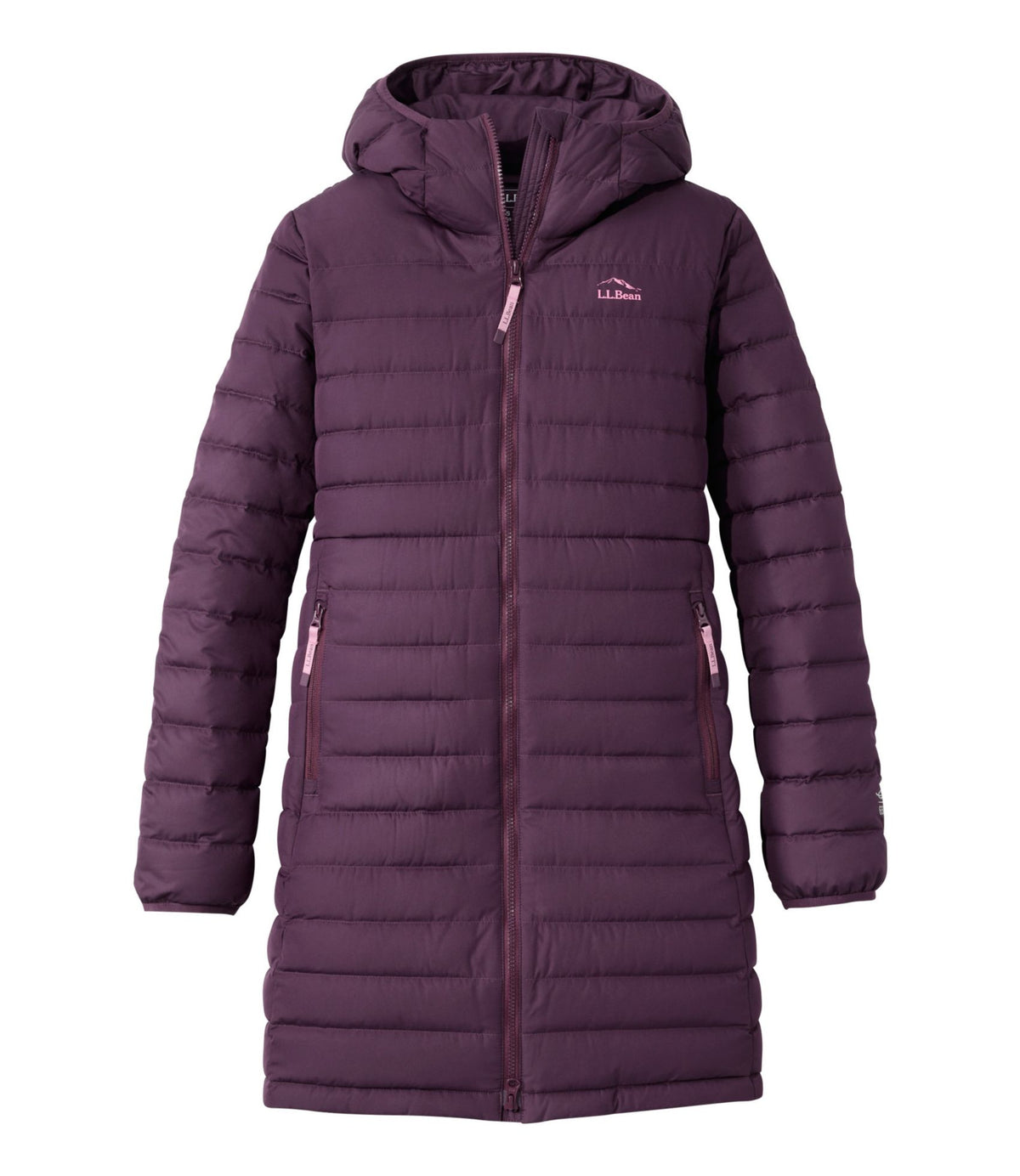 L.L.Bean Women's Access Down Hooded Coat Eggplant