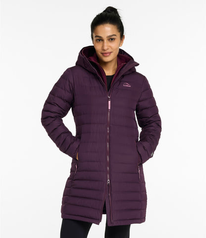 L.L.Bean Women's Access Down Hooded Coat Eggplant