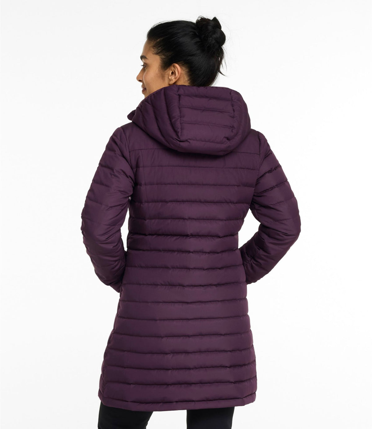 L.L.Bean Women's Access Down Hooded Coat Eggplant