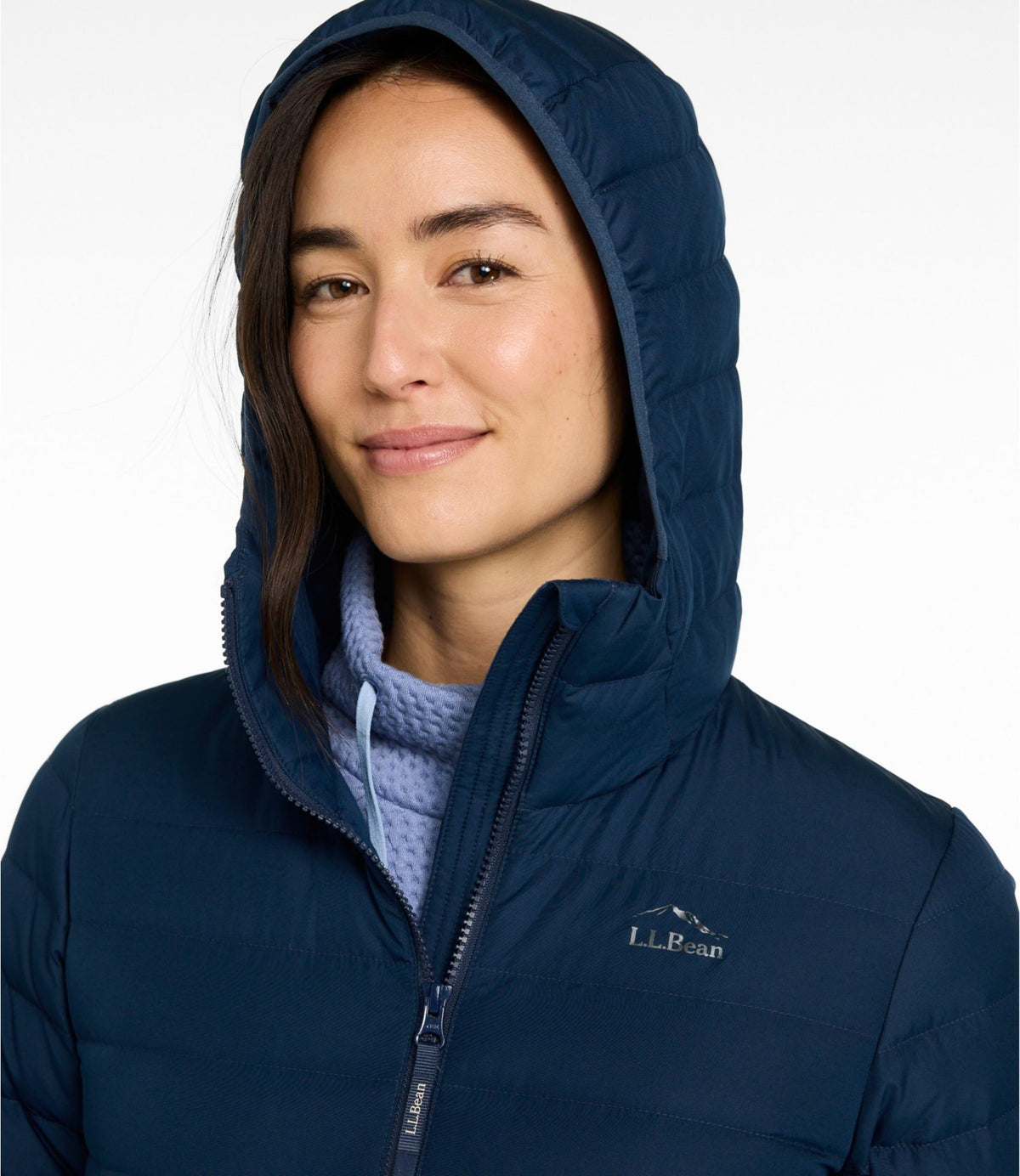 L.L.Bean Women's Access Down Hooded Coat Eggplant