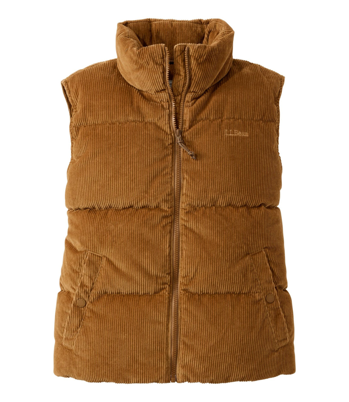 L.L.Bean Women's Mountain Classic Down Vest, Cropped Corduroy Saddle