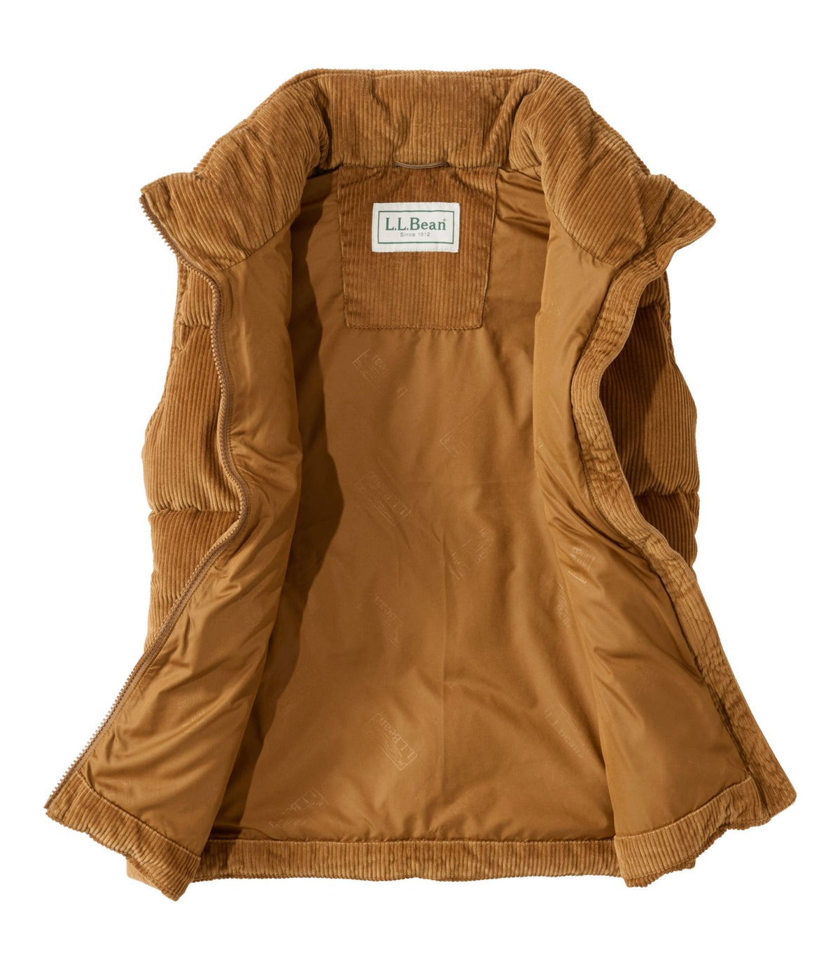 L.L.Bean Women's Mountain Classic Down Vest, Cropped Corduroy Saddle