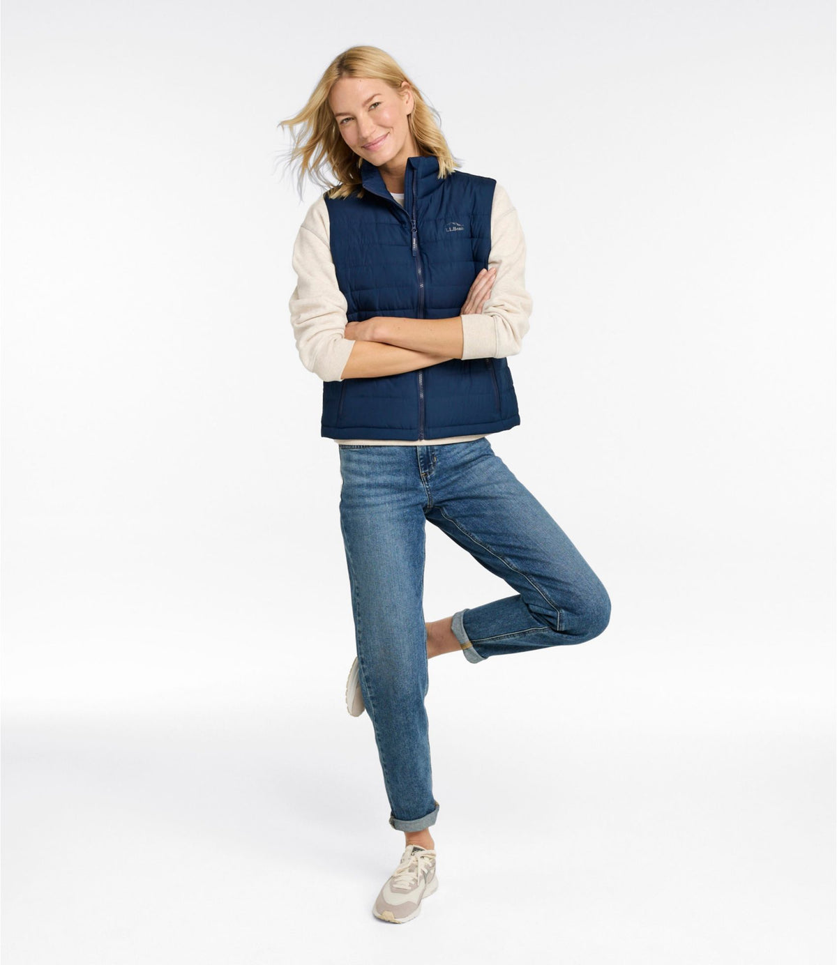 L.L.Bean Women's Access Down Vest Nautical Navy