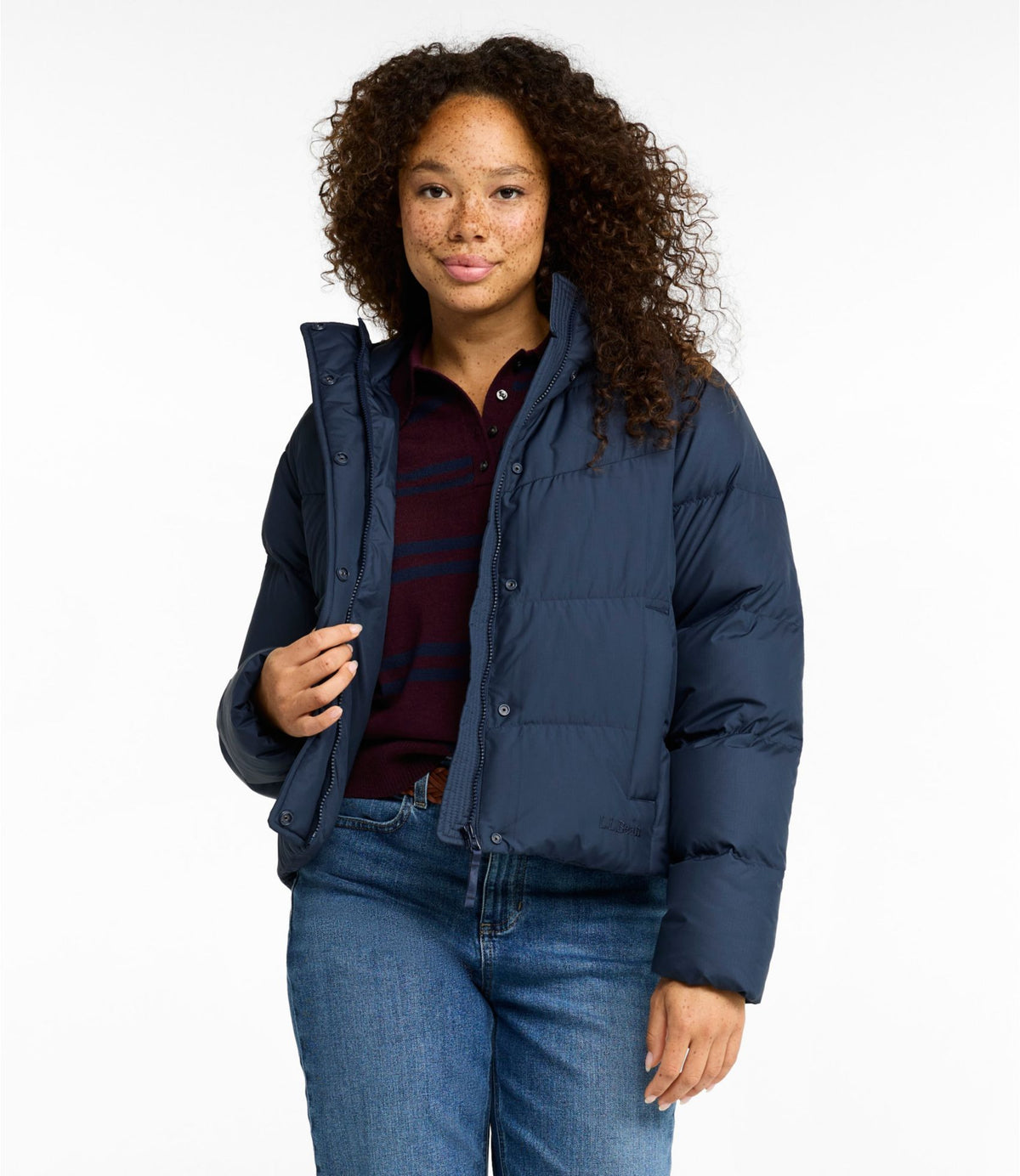 L.L.Bean Women's Popham Puffer Jacket Carbon Navy