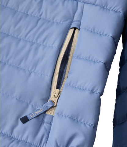L.L.Bean Women's Access Down Puffer, Colorblock Eggplant/Iced Orchid