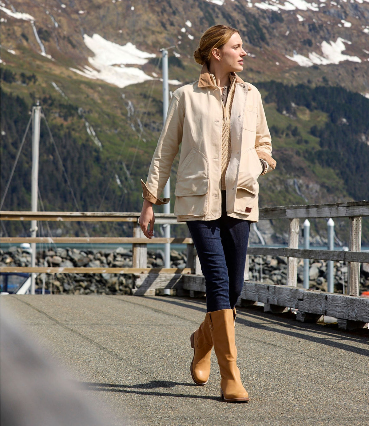 L.L.Bean Women's Lightweight Field Coat Dark Indigo