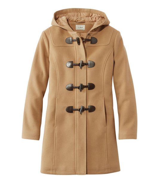 L.L.Bean Women's Classic Lambswool Duffel Coat Camel