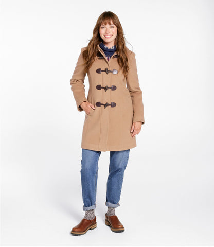 L.L.Bean Women's Classic Lambswool Duffel Coat Camel