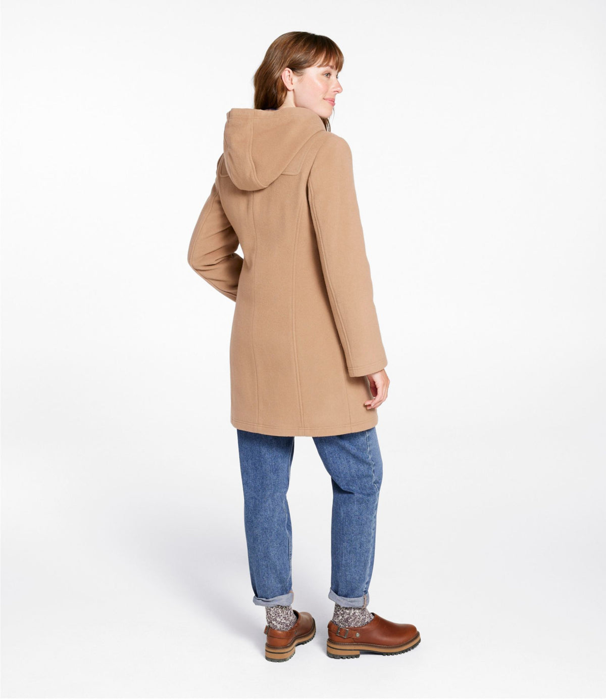 L.L.Bean Women's Classic Lambswool Duffel Coat Camel