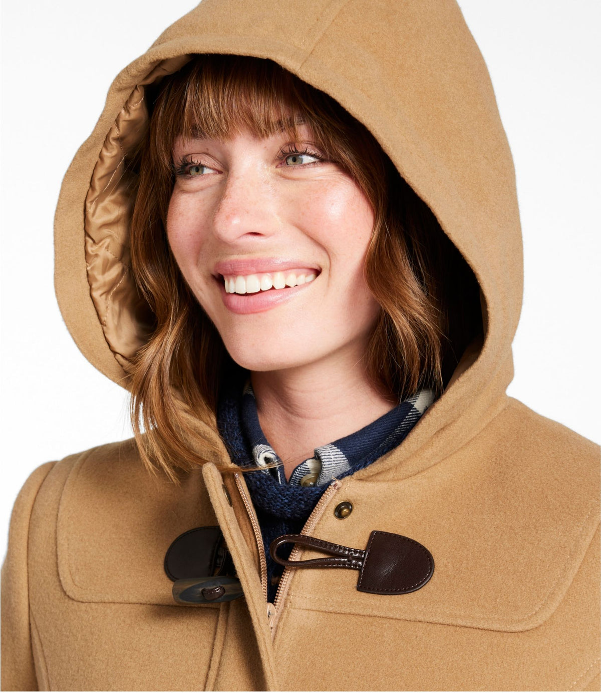 L.L.Bean Women's Classic Lambswool Duffel Coat Camel