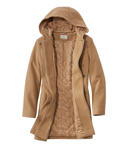 L.L.Bean Women's Classic Lambswool Duffel Coat Camel