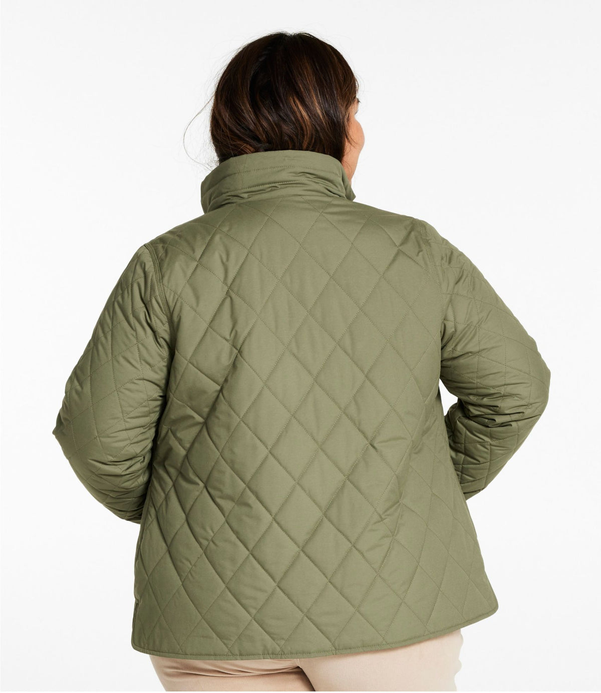 L.L.Bean Women's Bean's Cozy Quilted Jacket Deep Olive