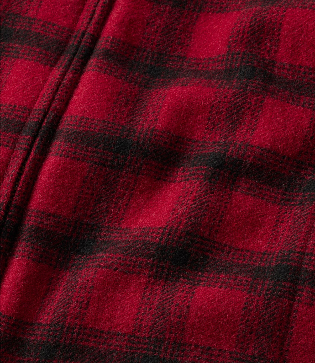 L.L.Bean Women's Maine Guide Wool Parka, PrimaLoft Red/Black Plaid