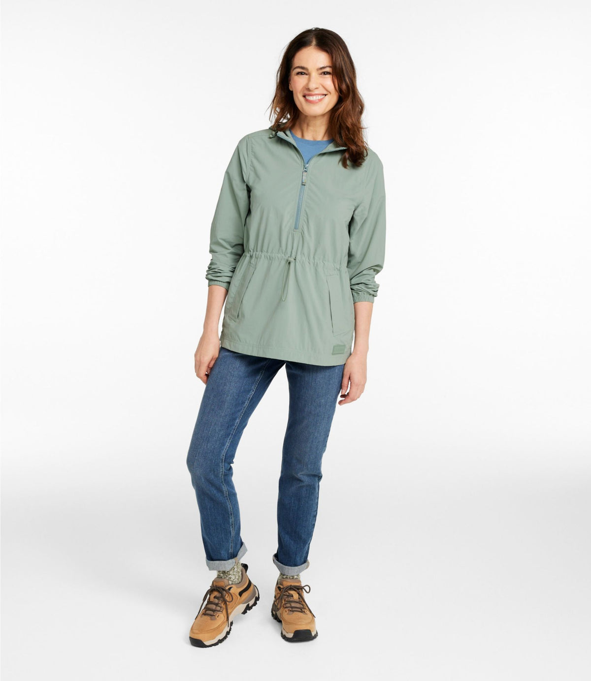 L.L.Bean Women's Light and Airy Anorak Faded Sage