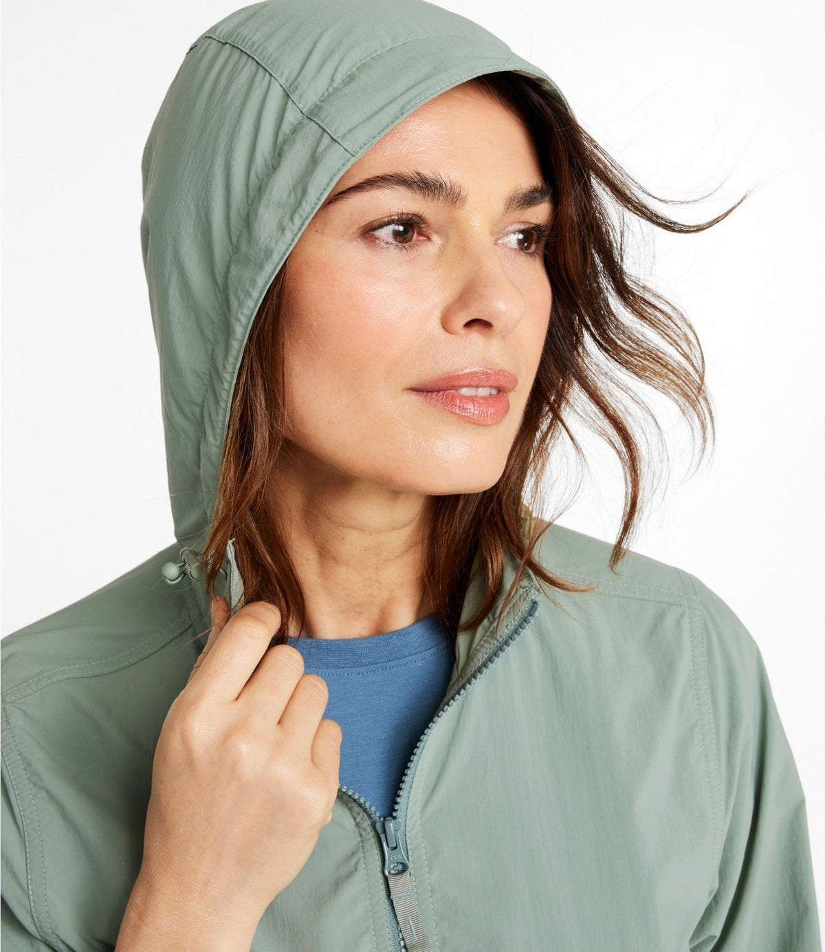 L.L.Bean Women's Light and Airy Anorak Faded Sage