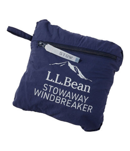 L.L.Bean Women's Stowaway Windbreaker Iron Blue/Foggy Blue
