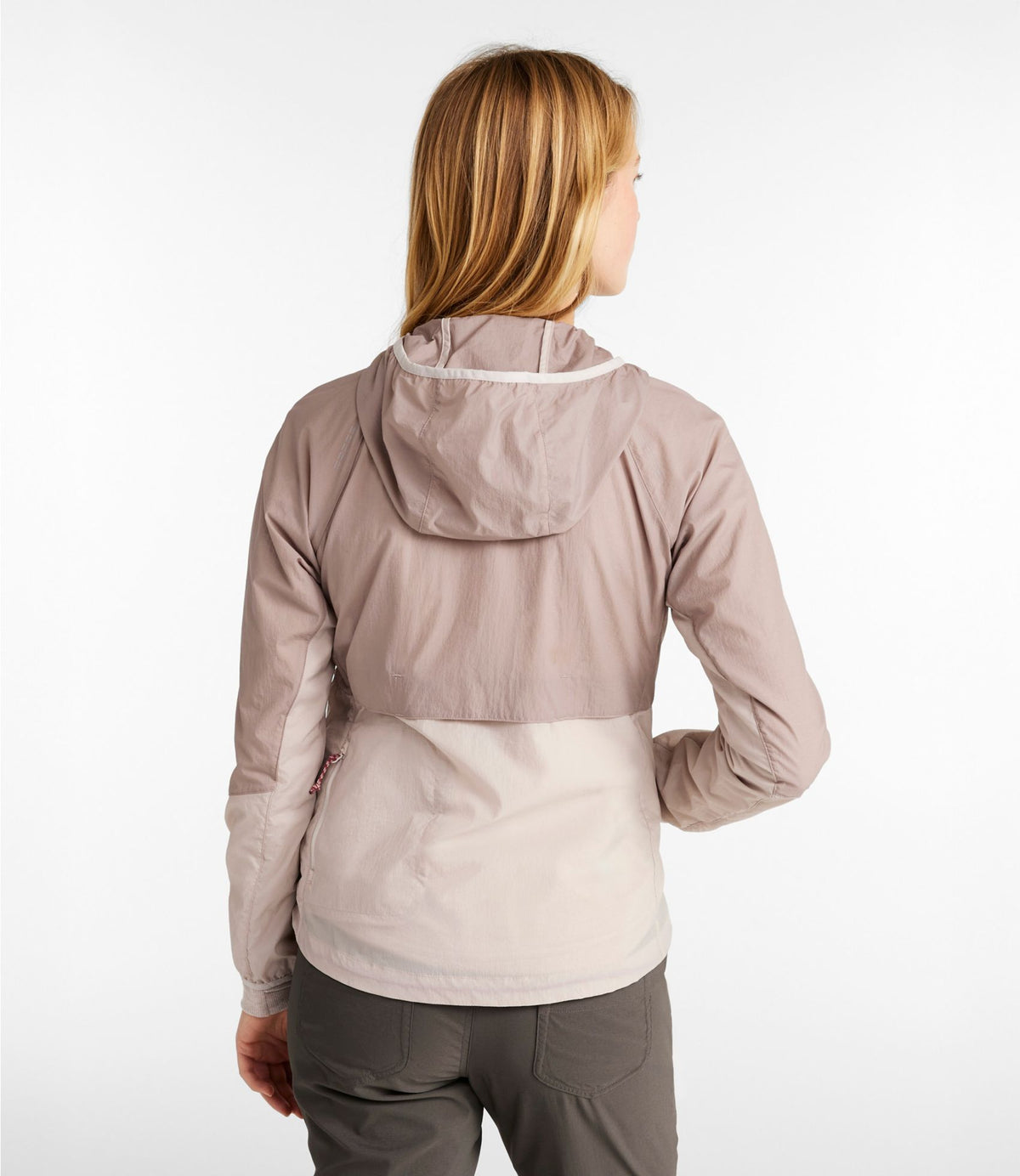 L.L.Bean Women's Stowaway Windbreaker Iron Blue/Foggy Blue