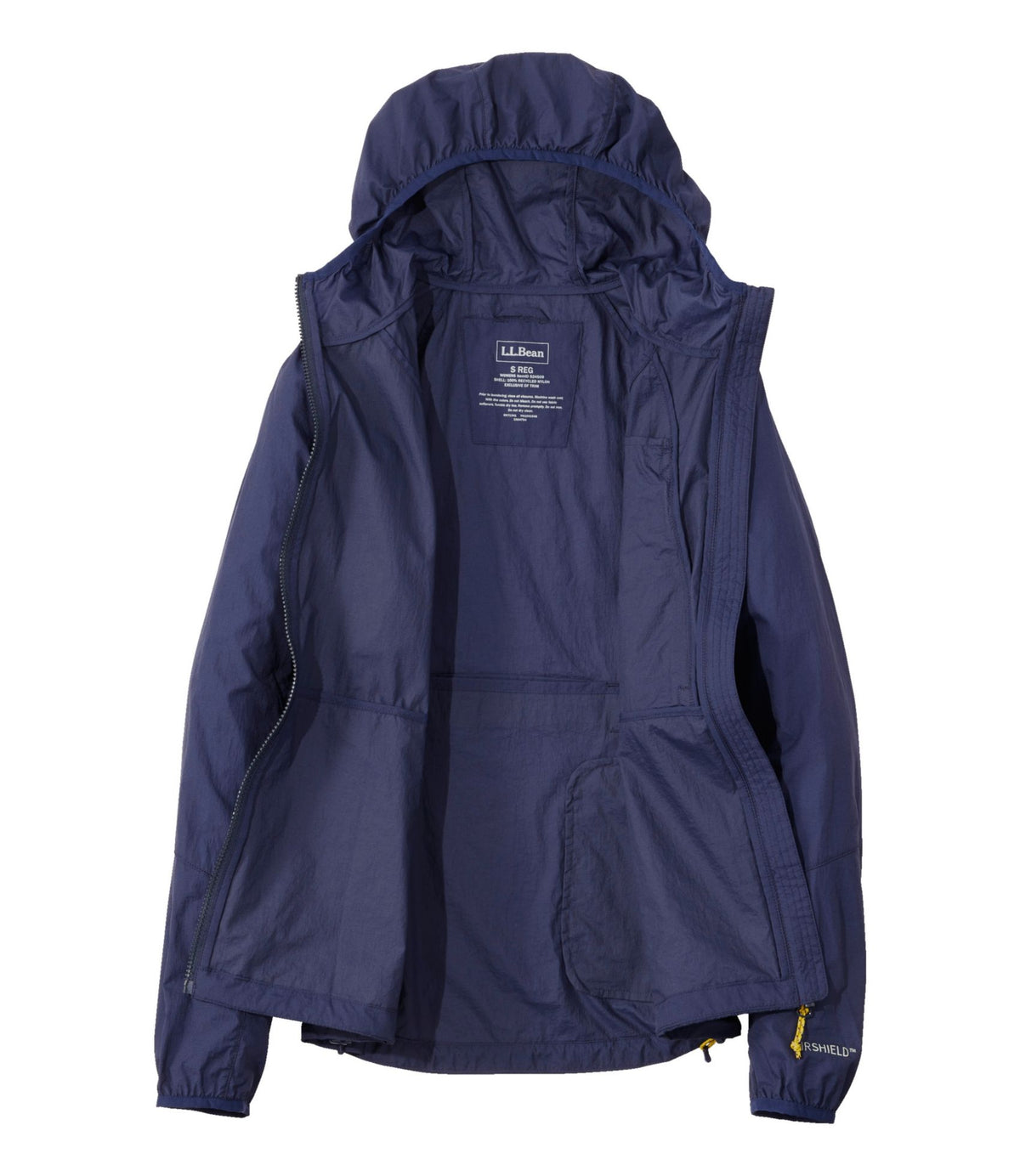 L.L.Bean Women's Stowaway Windbreaker Iron Blue/Foggy Blue
