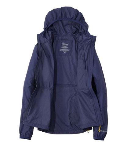 L.L.Bean Women's Stowaway Windbreaker Iron Blue/Foggy Blue