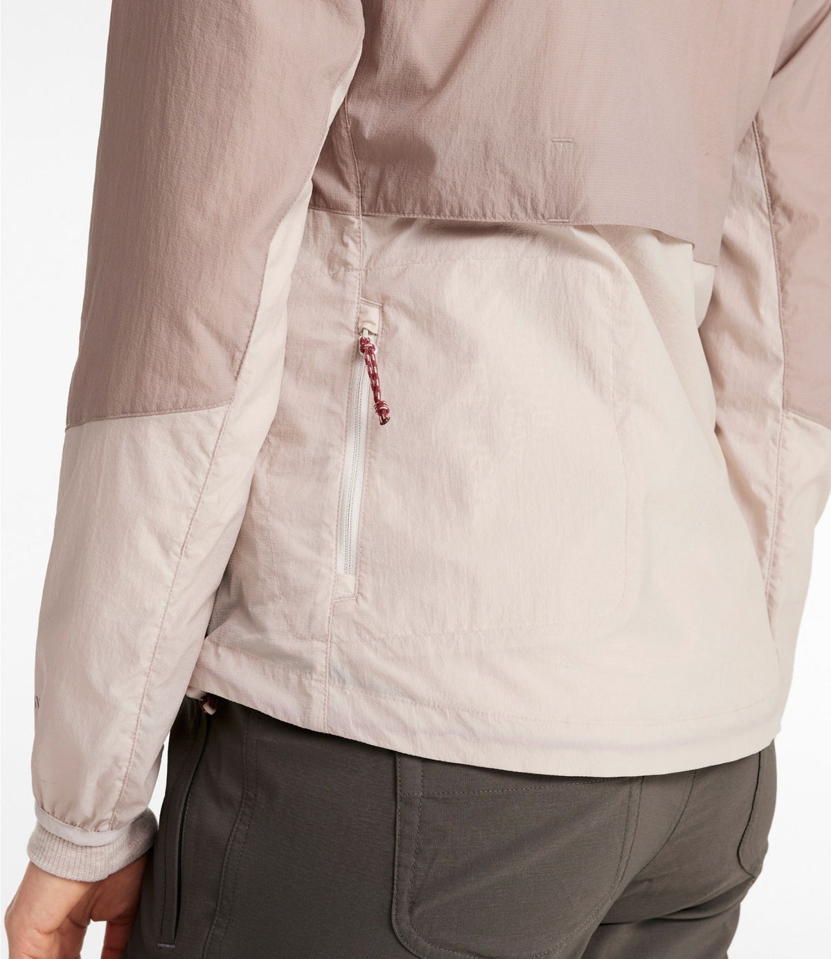 L.L.Bean Women's Stowaway Windbreaker Iron Blue/Foggy Blue