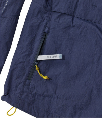 L.L.Bean Women's Stowaway Windbreaker Iron Blue/Foggy Blue