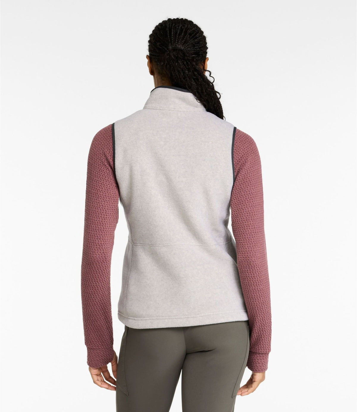L.L.Bean Women's Mountain Classic Fleece Vest Clay Heather
