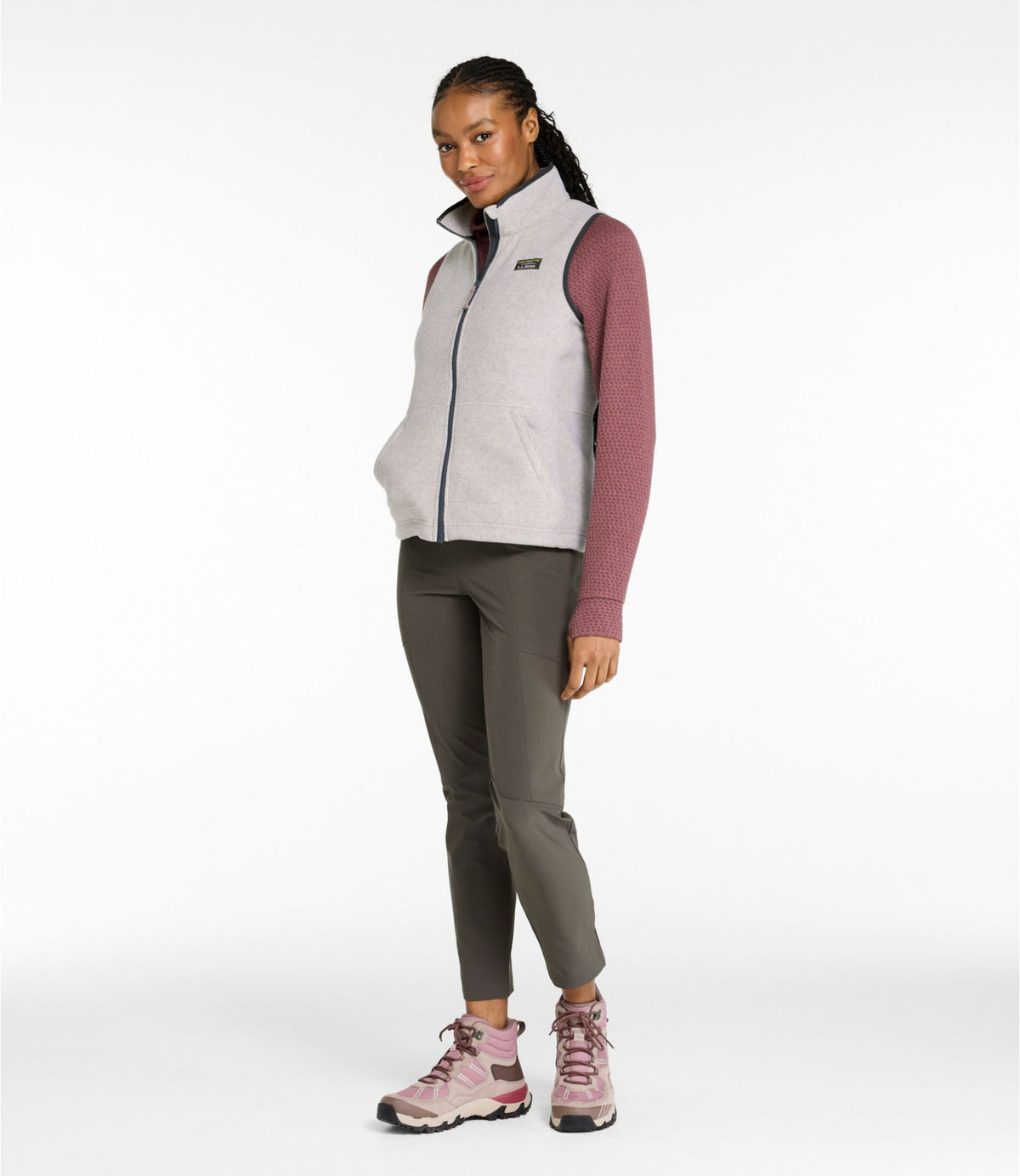 L.L.Bean Women's Mountain Classic Fleece Vest Clay Heather