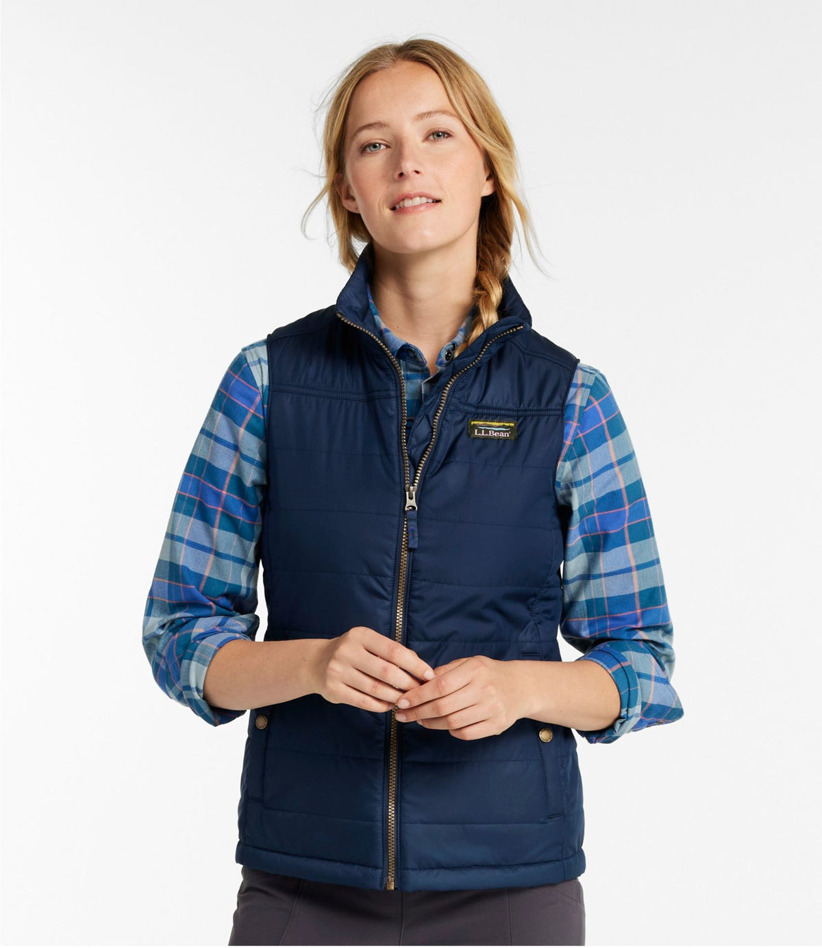 L.L.Bean Women's Mountain Classic Puffer Vest Nautical Navy