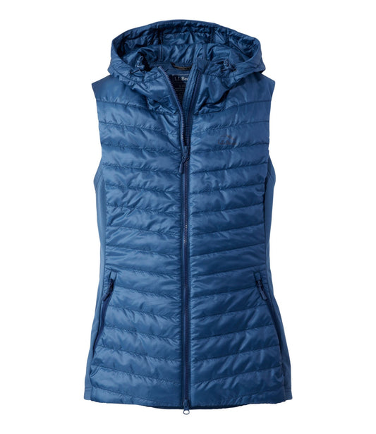 L.L.Bean Women's PrimaLoft Packaway Long Vest Bright Mariner