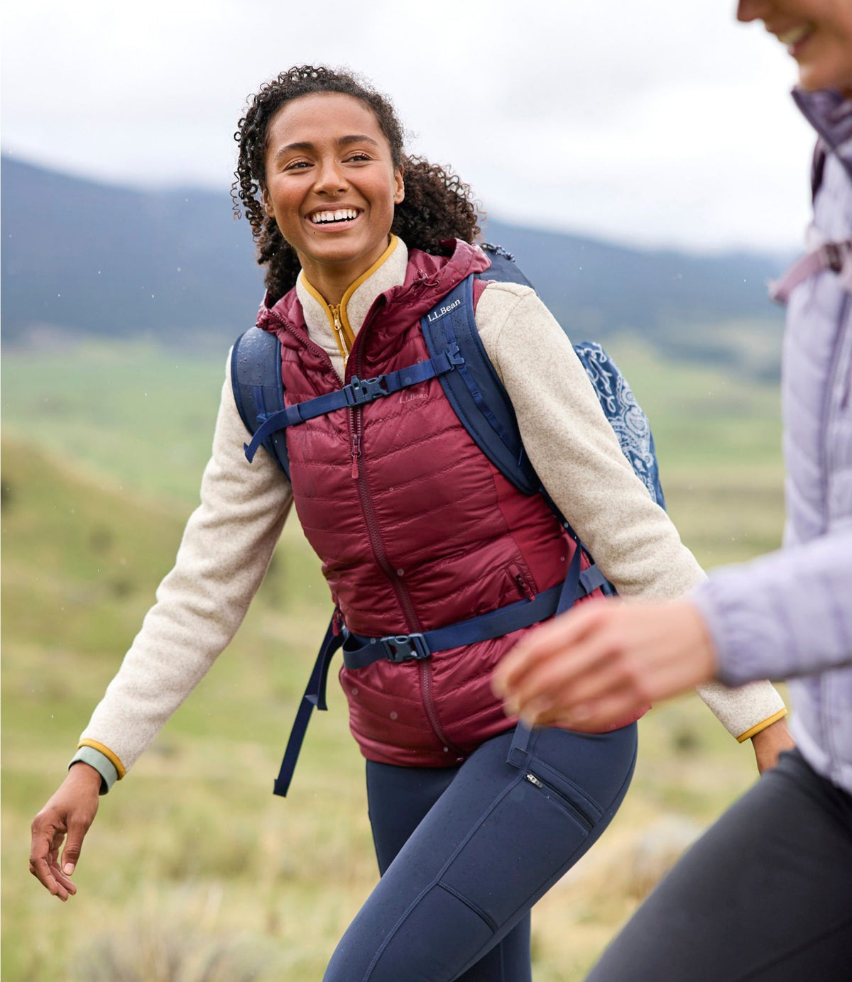 L.L.Bean Women's PrimaLoft Packaway Long Vest Bright Mariner