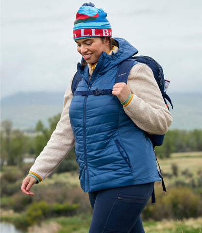 L.L.Bean Women's PrimaLoft Packaway Long Vest Bright Mariner