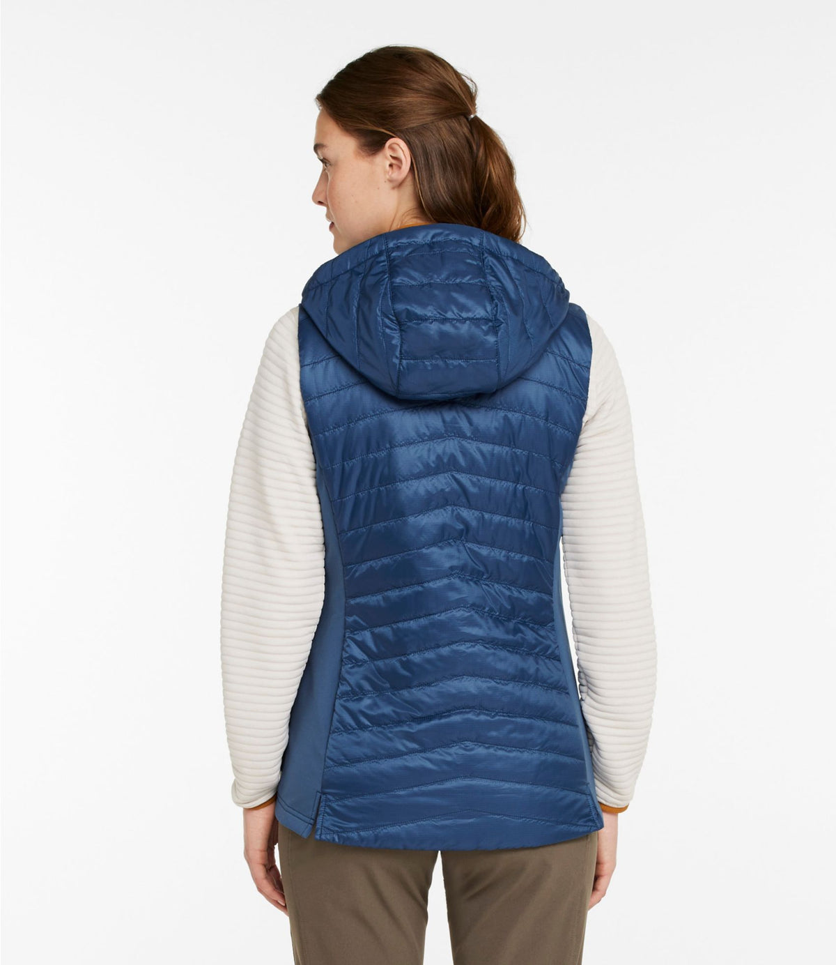 L.L.Bean Women's PrimaLoft Packaway Long Vest Bright Mariner