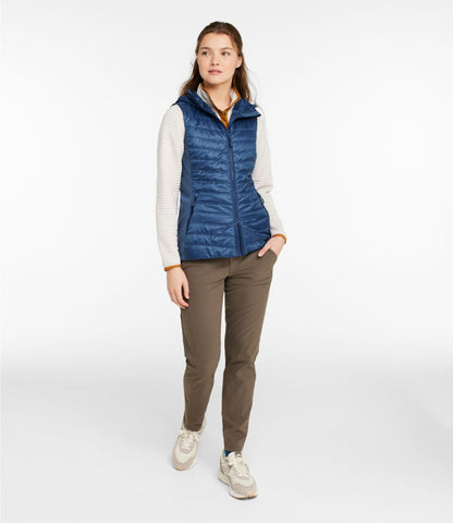 L.L.Bean Women's PrimaLoft Packaway Long Vest Bright Mariner