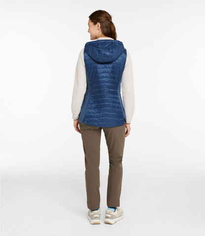 L.L.Bean Women's PrimaLoft Packaway Long Vest Bright Mariner