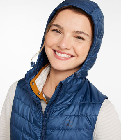 L.L.Bean Women's PrimaLoft Packaway Long Vest Bright Mariner