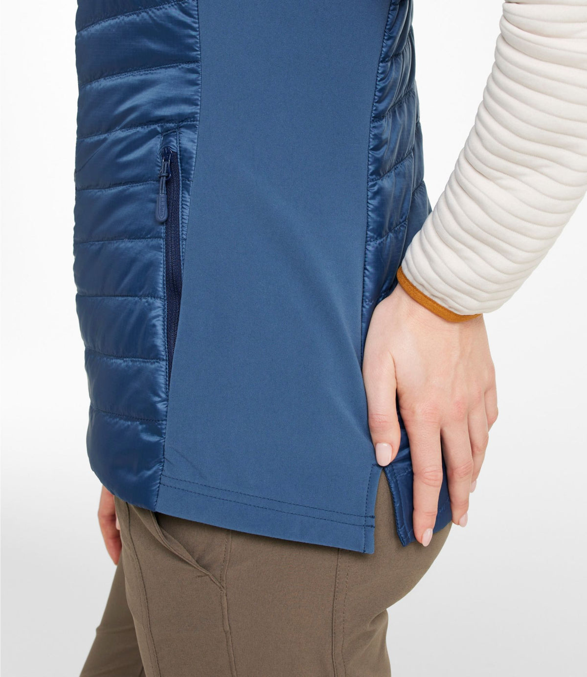 L.L.Bean Women's PrimaLoft Packaway Long Vest Bright Mariner