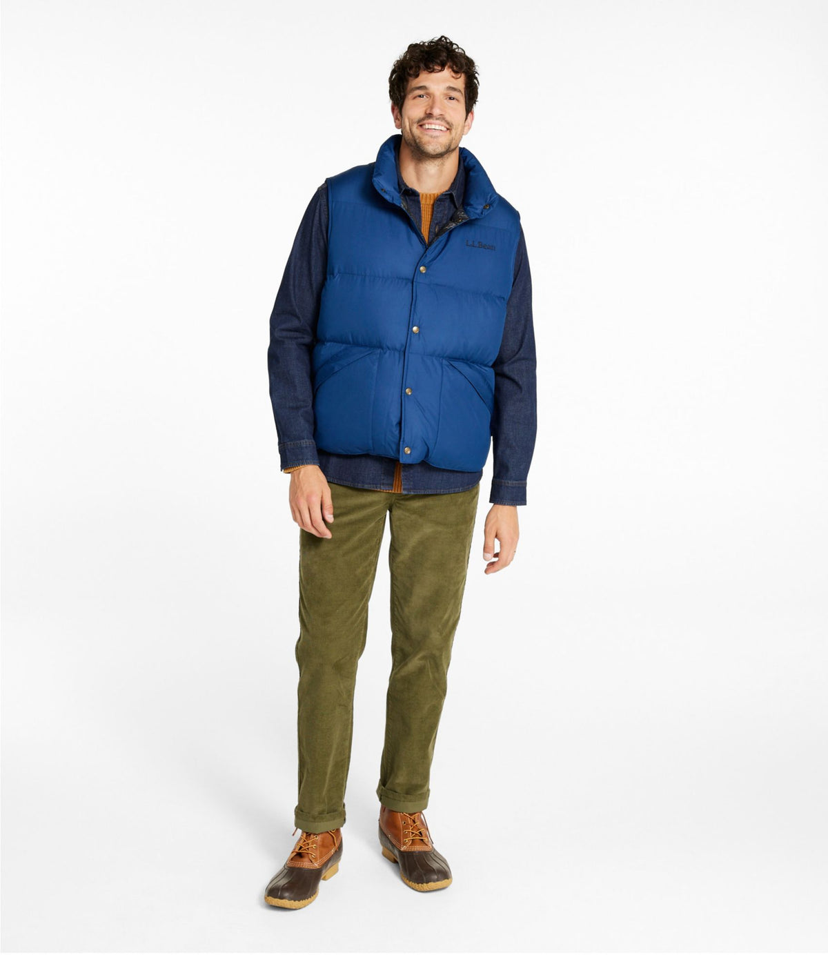 L.L.Bean Adults' Bean's Trail Model Down Vest '82 Collegiate Blue