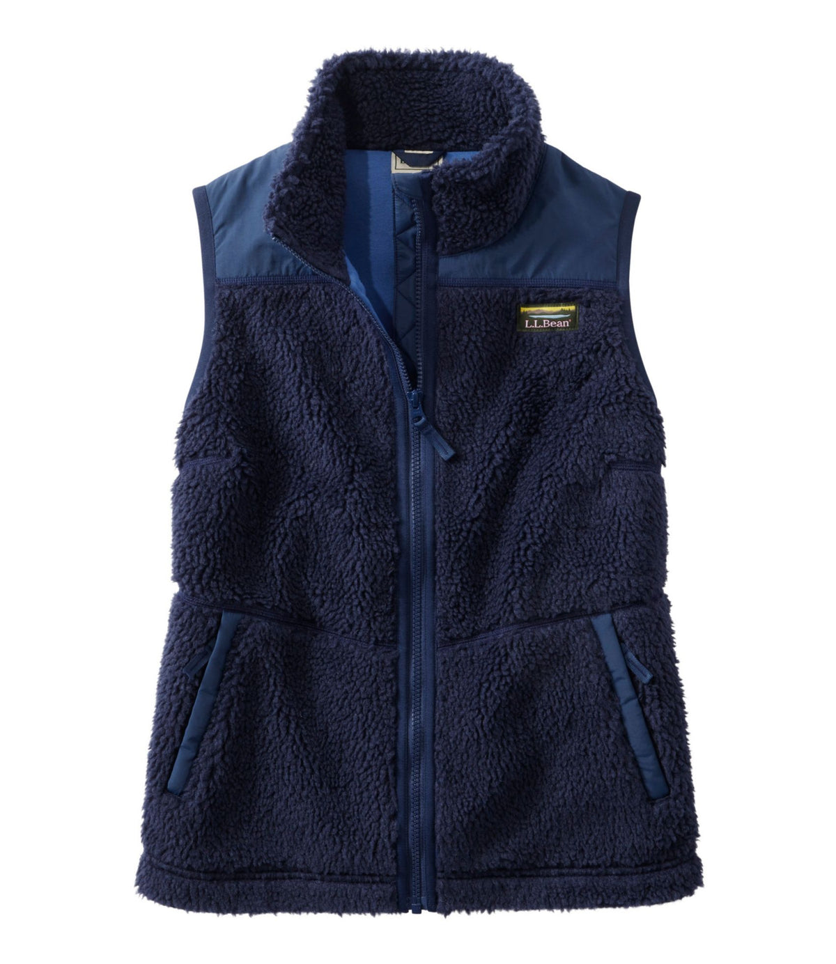 L.L.Bean Women's Bean's Sherpa Fleece Vest Classic Navy