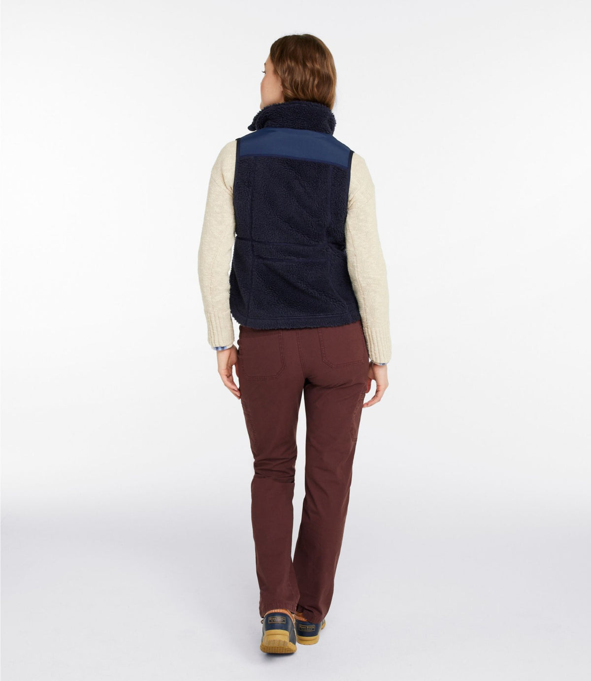 L.L.Bean Women's Bean's Sherpa Fleece Vest Classic Navy