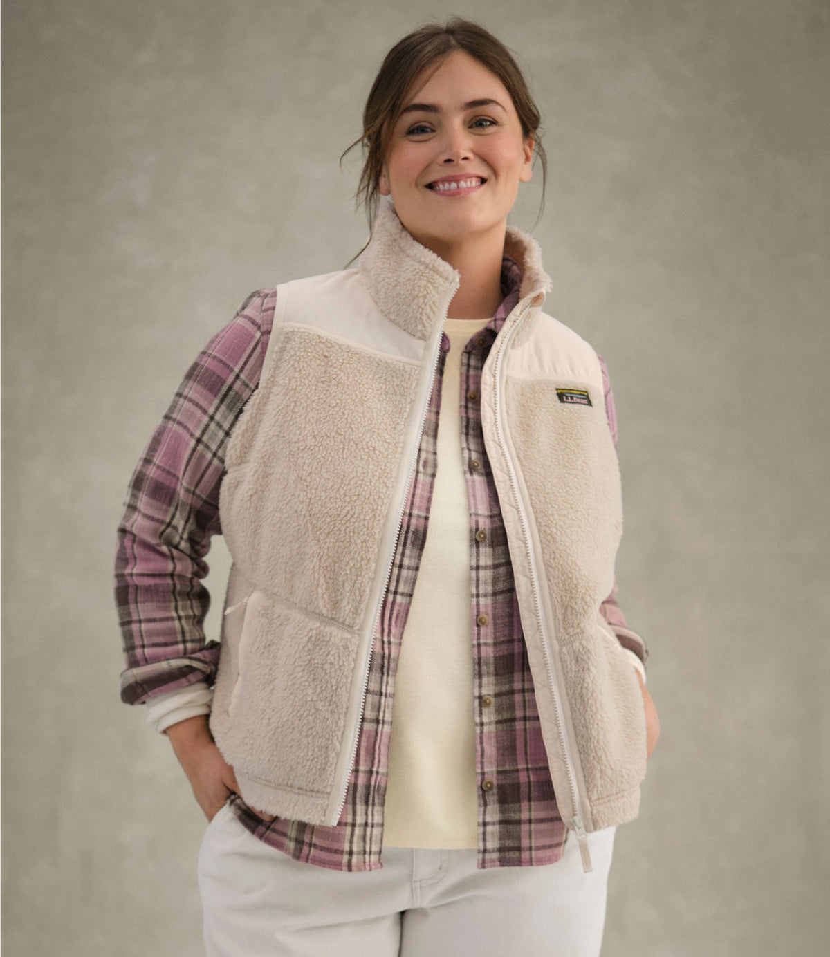 L.L.Bean Women's Bean's Sherpa Fleece Vest Classic Navy