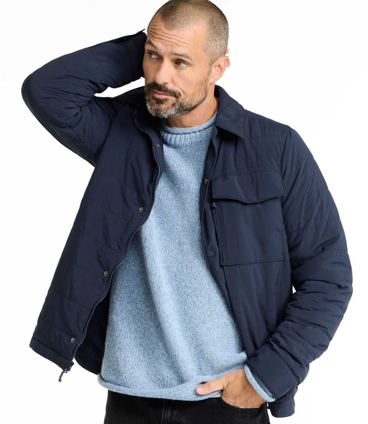 L.L.Bean Men's Old Port Insulated Jacket Classic Navy