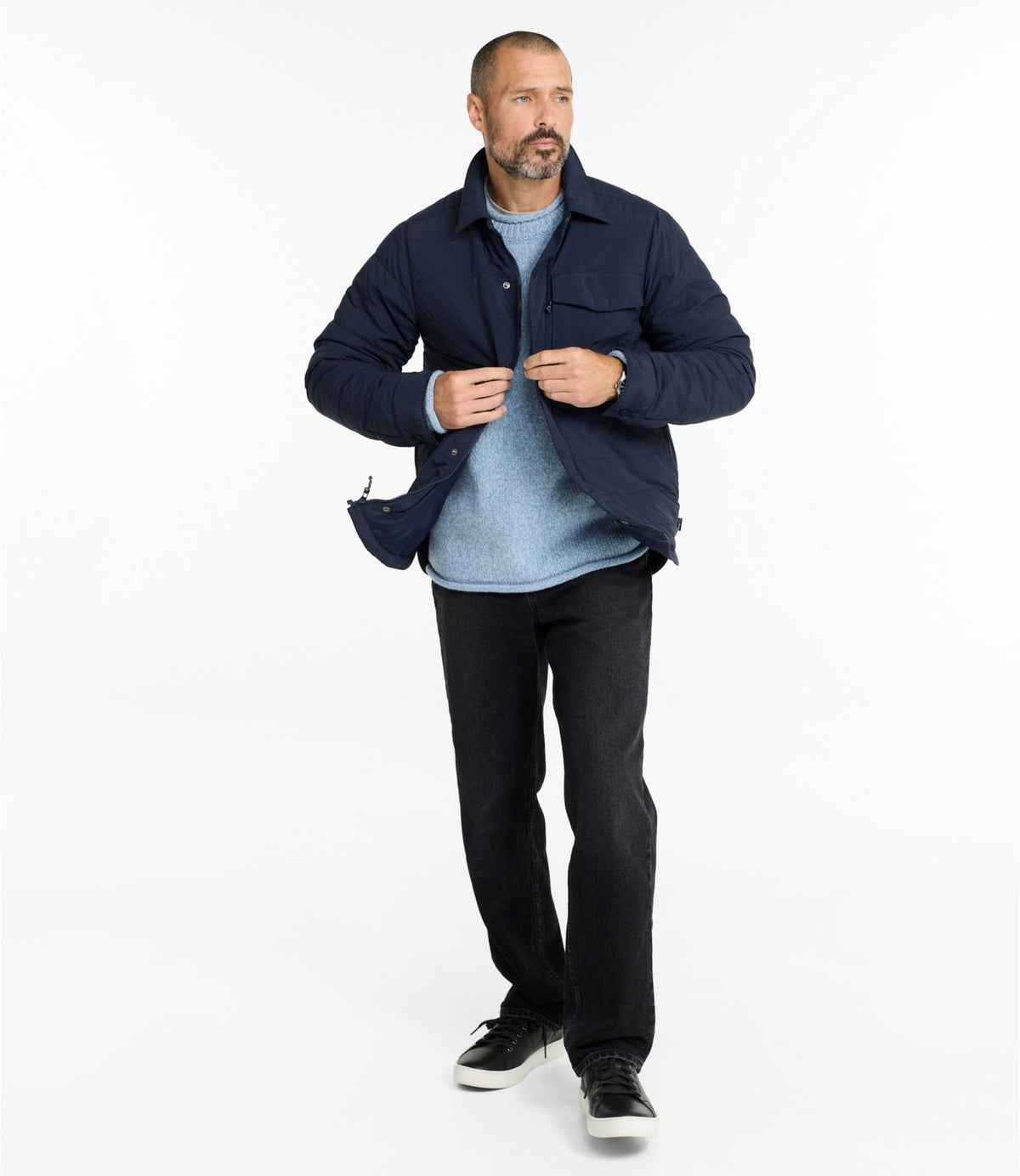 L.L.Bean Men's Old Port Insulated Jacket Classic Navy