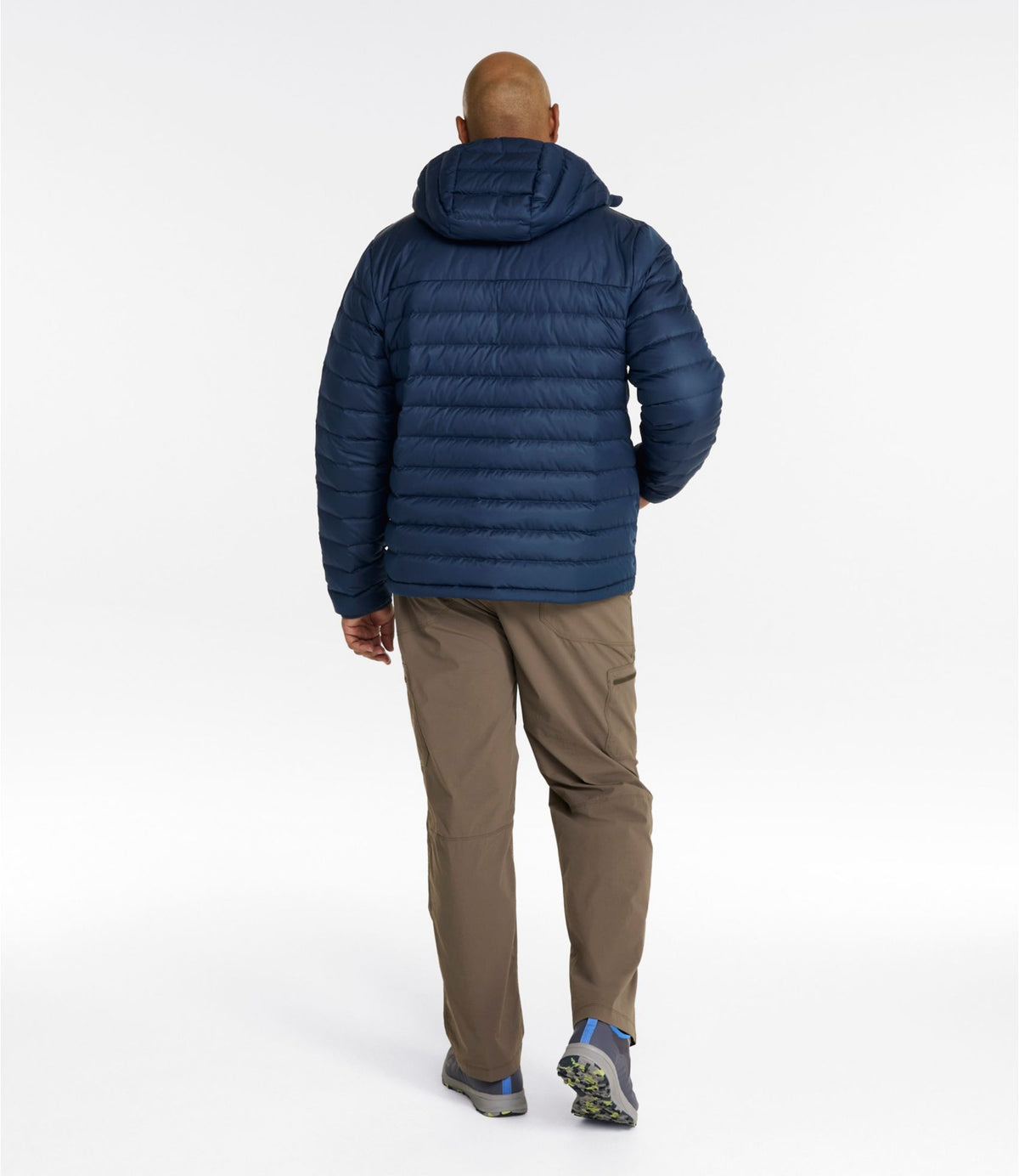 L.L.Bean Men's Access Down Hooded Puffer Nautical Navy