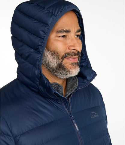 L.L.Bean Men's Access Down Hooded Puffer Nautical Navy