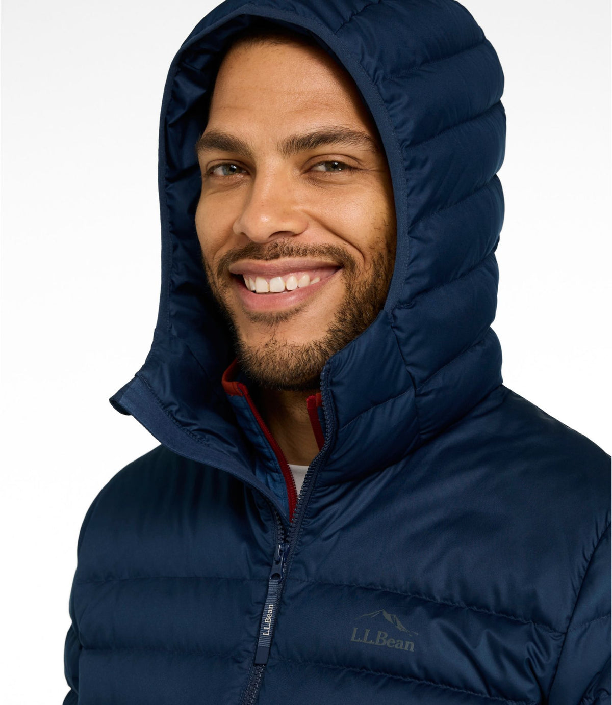 L.L.Bean Men's Access Down Hooded Puffer Nautical Navy