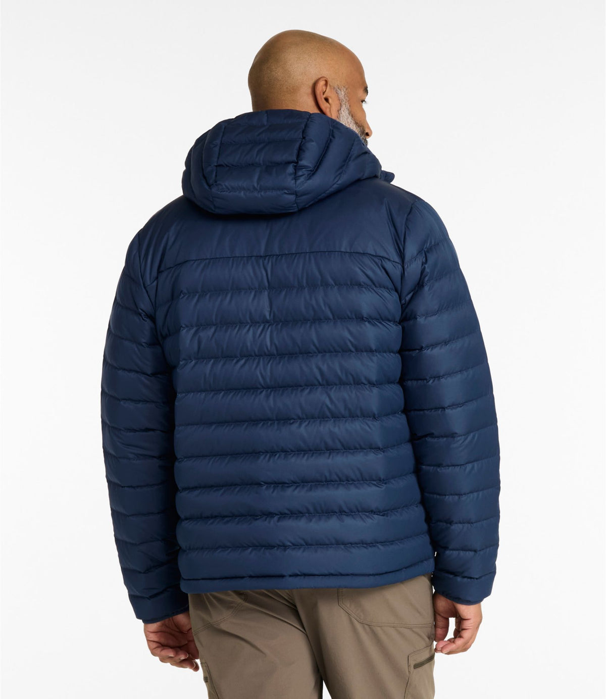 L.L.Bean Men's Access Down Hooded Puffer Nautical Navy