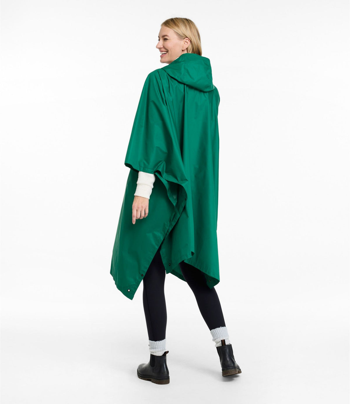 L.L.Bean Adults' Trail Model Rain Poncho Bright Yellow