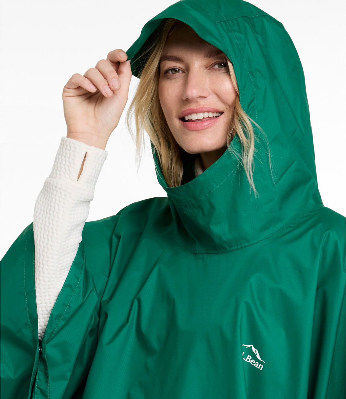 L.L.Bean Adults' Trail Model Rain Poncho Bright Yellow